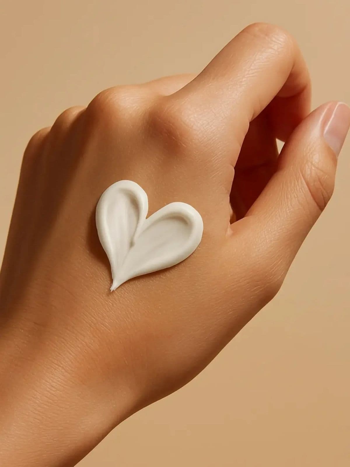 Hands applying skincare product