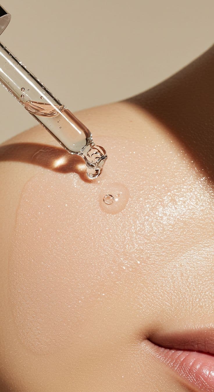 Woman holding a crystal on her forehead